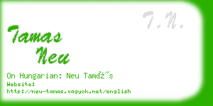 tamas neu business card